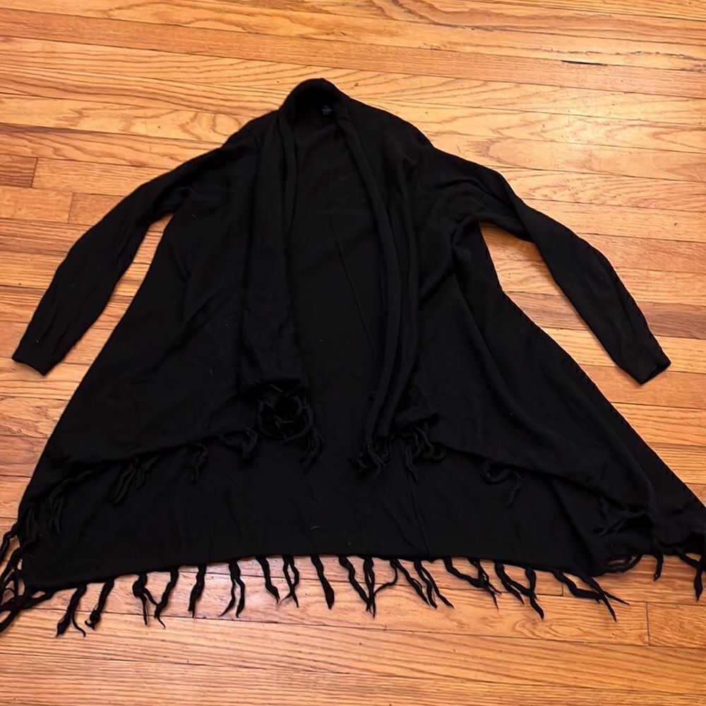 Cynthia Rowley merino wool fringes sweater size XS